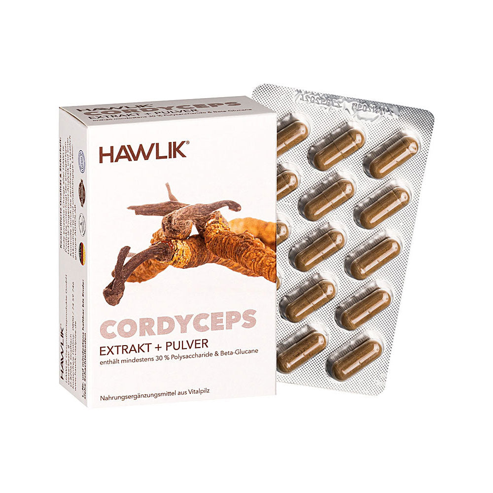 HAWLIK Cordyceps CS-4 Extrakt + Pulver Kapseln