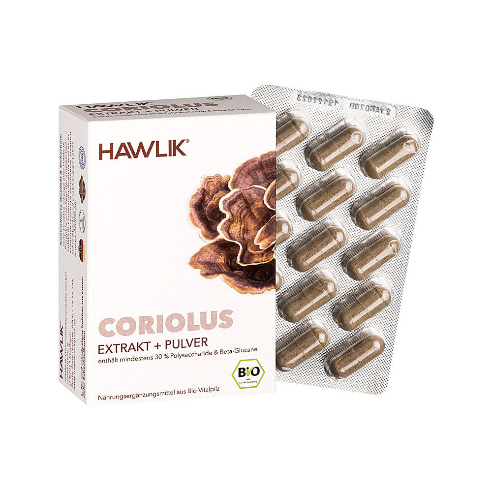HAWLIK Bio Coriolus Extrakt + Pulver Kapseln