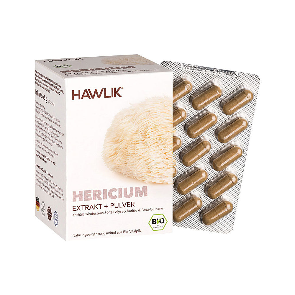 HAWLIK Bio Hericium Extrakt + Pulver Kapseln