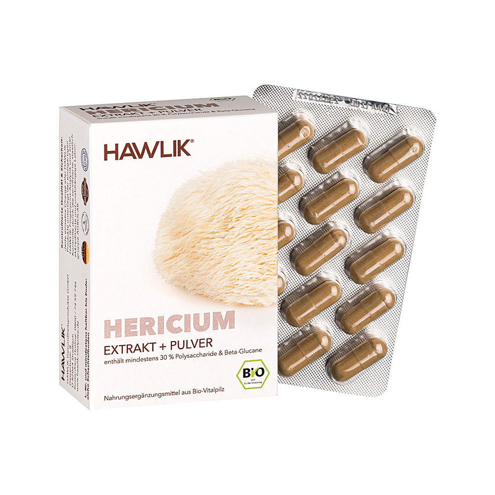 HAWLIK Bio Hericium Extrakt + Pulver Kapseln