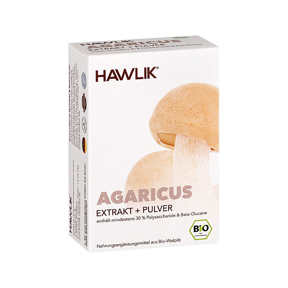 HAWLIK Bio Agaricus Extrakt + Pulver Kapseln