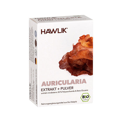 HAWLIK Bio Auricularia Extrakt + Pulver Kapseln