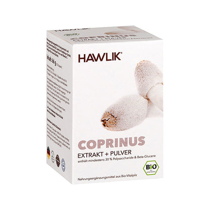 HAWLIK Bio Coprinus Extrakt + Pulver Kapseln