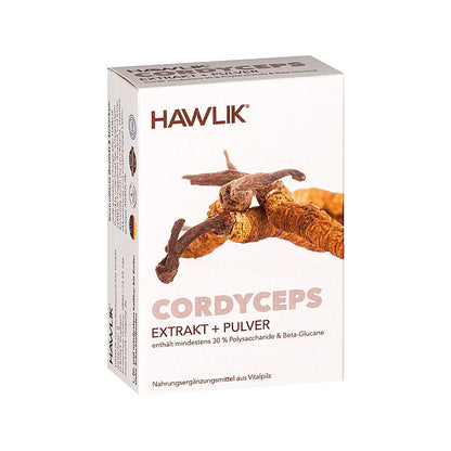 HAWLIK Cordyceps CS-4 Extrakt + Pulver Kapseln