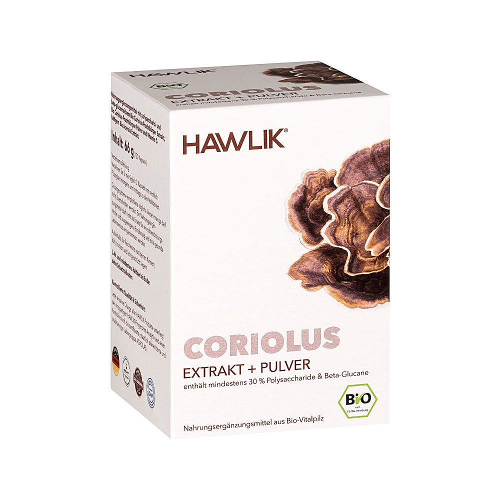 HAWLIK Bio Coriolus Extrakt + Pulver Kapseln