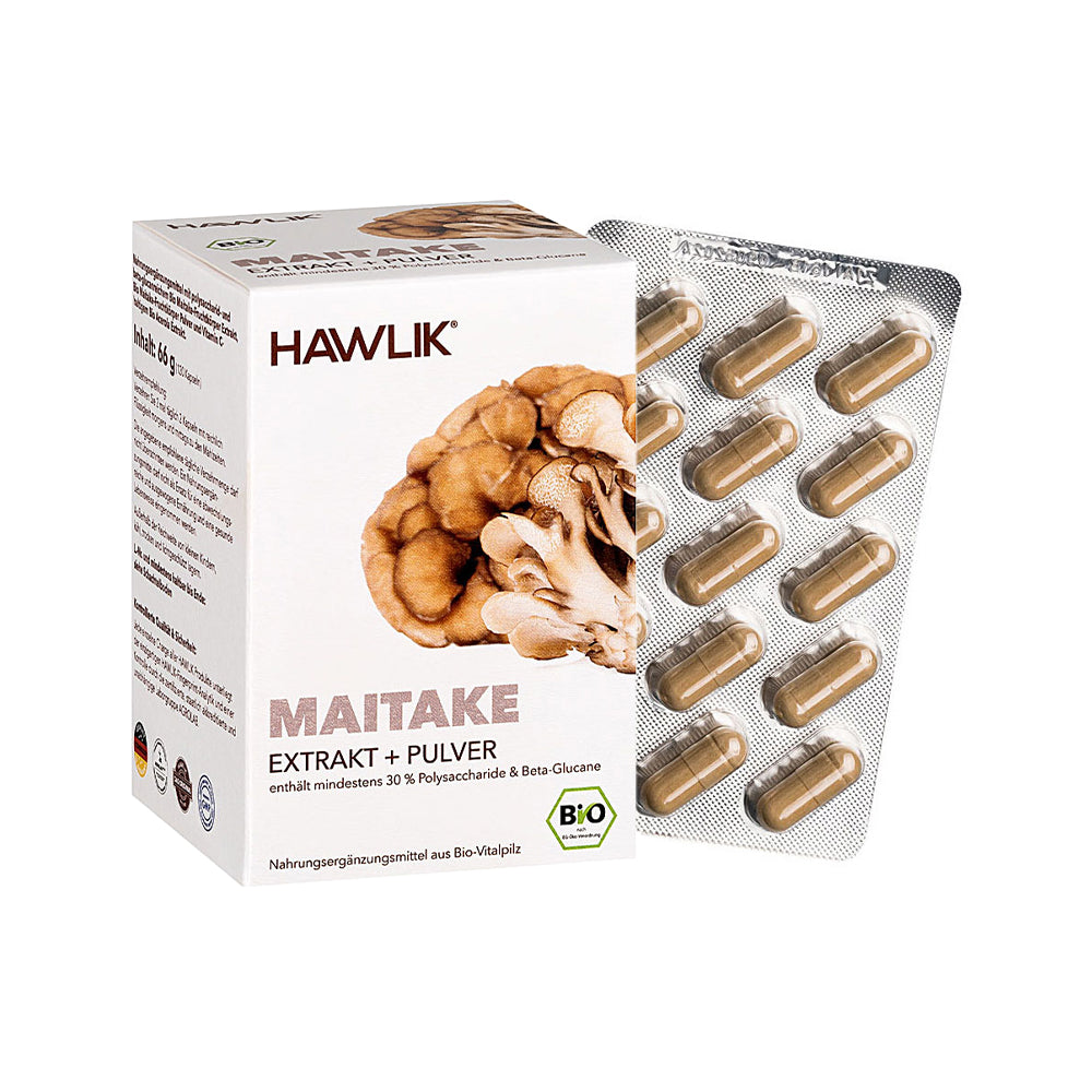 HAWLIK Bio Maitake Extrakt + Pulver Kapseln