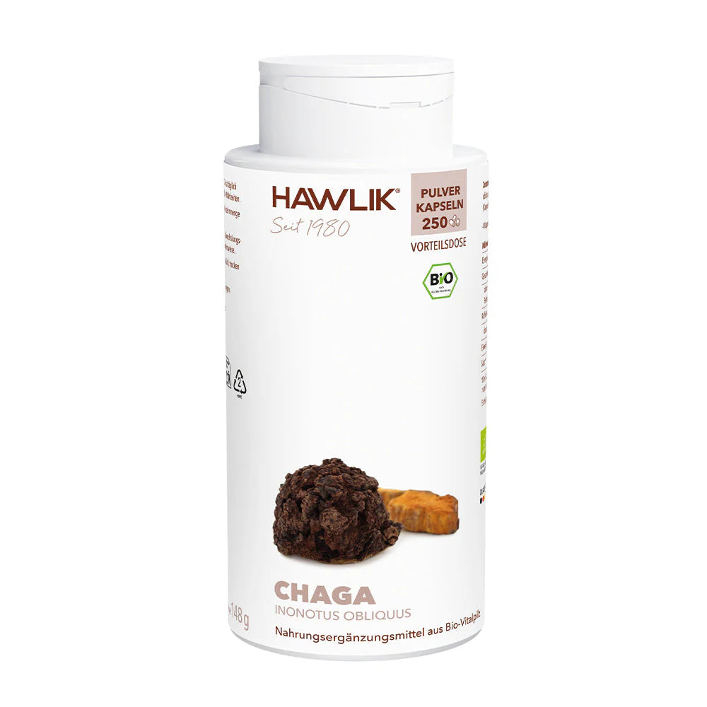 HAWLIK Bio Chaga Pulver Kapseln