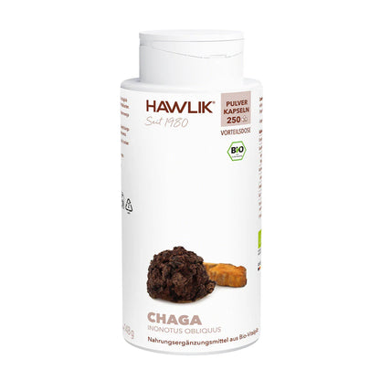 HAWLIK Bio Chaga Pulver Kapseln